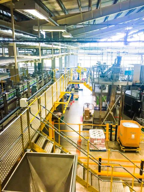 Safe access walkway in a factory.